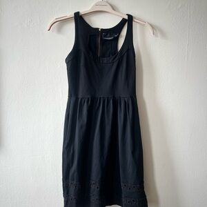 Cynthia Rowley | Black Pleated Halter Mini Dress | Size Large
